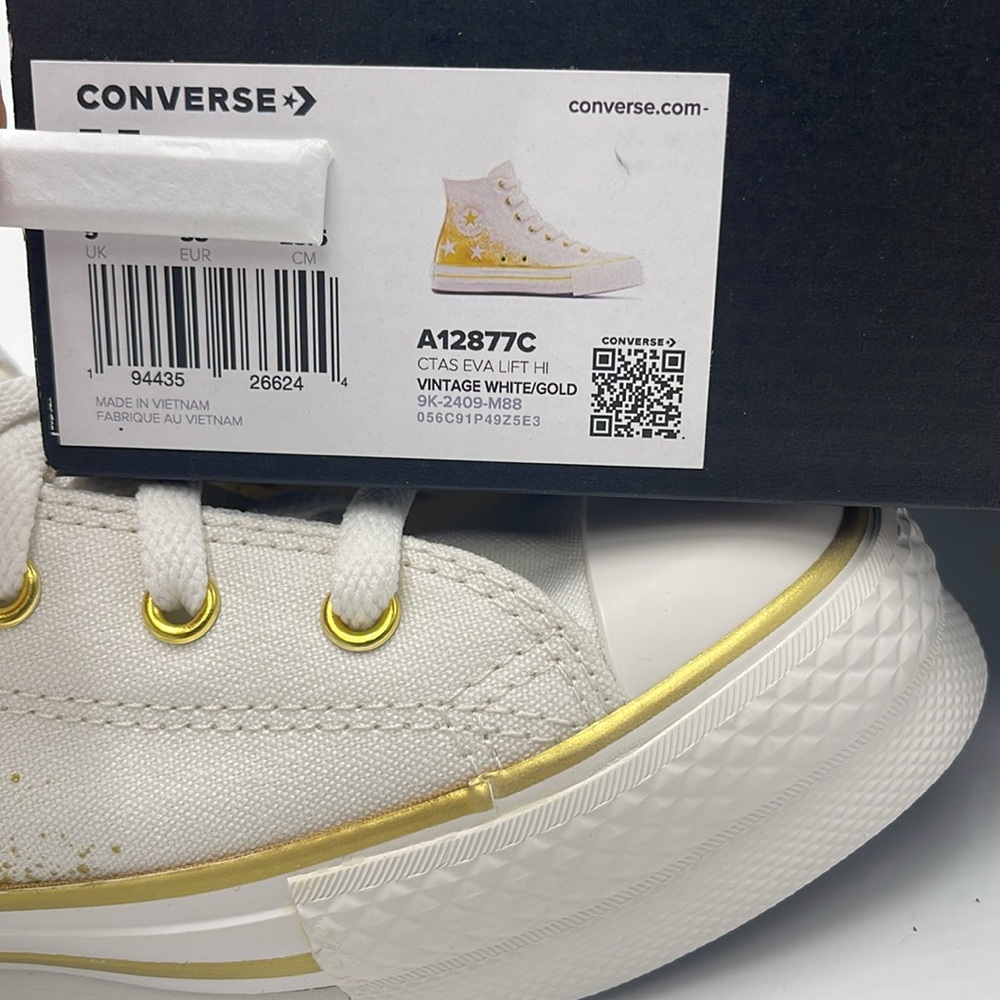 Converse WMNS High-Top Sneakers A12877C
CTAS EVA LIFT HI
VINTAGE WHITE/GOLD - Picture 16 of 16